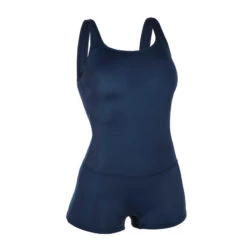 Maillot De Bain De Natation Femme 1 Pièce Heva Shorty Bleu Marine -Nabaiji maillot de bain de natation femme 1 piece heva shorty bleu marine 4