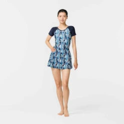 Maillot De Bain De Natation Femme Une Pièce Jupet Una Short Sleeve BLUE PRINT 15 Maillot De Bain De Natation Femme Une Pièce Jupet Una Short Sleeve BLUE PRINT -Nabaiji maillot de bain de natation femme une piece jupet una short sleeve all lejo blue 3