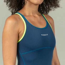 Maillot De Bain De Natation Une Pièce Femme Kamiye+ Bleu Vert -Nabaiji maillot de bain de natation une piece femme kamiye bleu vert 3