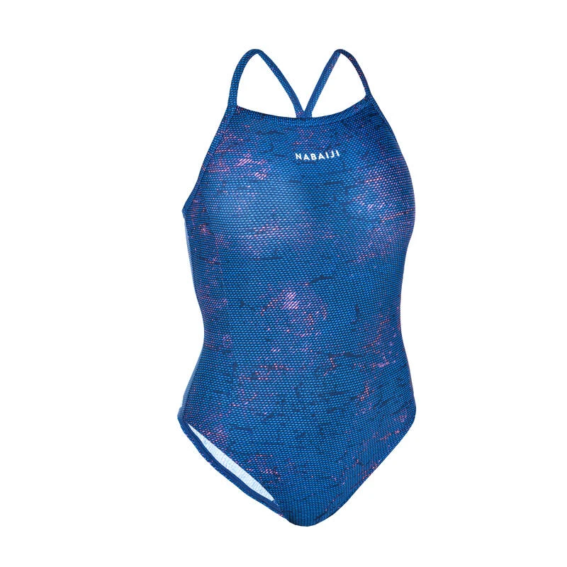 Maillot De Bain De Natation Une Pièce Femme Kamyli ALL FLU Bleu 7 Maillot De Bain De Natation Une Pièce Femme Kamyli ALL FLU Bleu – Image 5