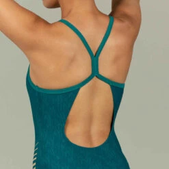 Maillot De Bain De Natation Une Pièce Femme Kamyli Mala Petrol -Nabaiji maillot de bain de natation une piece femme kamyli all flu rouge 3