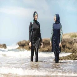 MAILLOT DE BAIN INTEGRAL BLEU FOLY -Nabaiji maillot de bain integral black coral 4