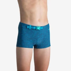 Maillot De Bain Natation Garçon - Boxer 100 Kibelt - Chin Bleu - Avec Boucle -Nabaiji maillot de bain natation garcon boxer 100 kibelt chin bleu avec boucle 1