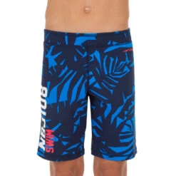 MAILLOT DE BAIN NATATION GARÇON SWIMSHORT 100 LONG ALL LIA BLEU NBJI -Nabaiji maillot de bain natation garcon swimshort 100 long all lia bleu nbji 1