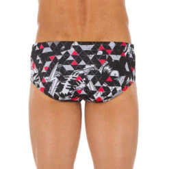 MAILLOT DE BAIN NATATION HOMME BANDEAU 900 ALL ROCKI ROUGE -Nabaiji maillot de bain natation homme bandeau 900 all rocki rouge 2