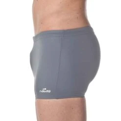 Maillot De Bain Natation Homme - Boxer 100 Basic - Gris -Nabaiji maillot de bain natation homme boxer 100 basic gris 2