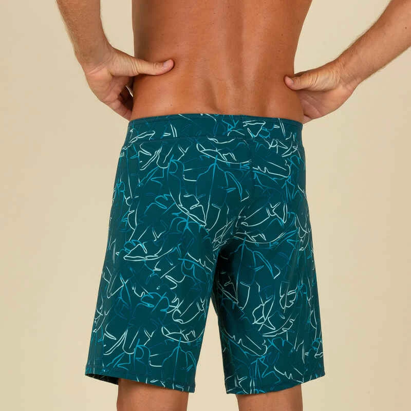 Short De Bain Natation Homme - Swimshort 100 Long - Bana Turquoise Bleu Marine 6 Short De Bain Natation Homme - Swimshort 100 Long - Bana Turquoise Bleu Marine – Image 4