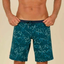 Short De Bain Natation Homme - Swimshort 100 Long - Bana Turquoise Bleu Marine 18 Short De Bain Natation Homme - Swimshort 100 Long - Bana Turquoise Bleu Marine -Nabaiji maillot de bain natation homme swimshort 100 long tex kaki 4