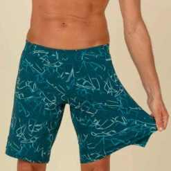 Short De Bain Natation Homme - Swimshort 100 Long - Bana Turquoise Bleu Marine 19 Short De Bain Natation Homme - Swimshort 100 Long - Bana Turquoise Bleu Marine -Nabaiji maillot de bain natation homme swimshort 100 long tex kaki 5