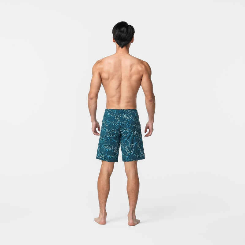 Short De Bain Natation Homme - Swimshort 100 Long - Bana Turquoise Bleu Marine 9 Short De Bain Natation Homme - Swimshort 100 Long - Bana Turquoise Bleu Marine – Image 7