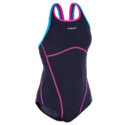 Maillot De Bain Une Pièce De Natation Fille Kamiye + Bleu -Nabaiji maillot de bain une piece de natation fille kamiye bleu 3