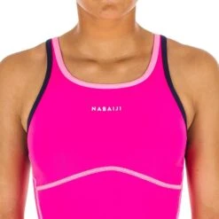 Maillot De Bain Une Pièce De Natation Fille Kamiye + Pink -Nabaiji maillot de bain une piece de natation fille kamiye pink 2