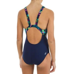 Maillot De Bain Une Pièce De Natation Fille Kamiye Print Alg Bleu / Rose -Nabaiji maillot de bain une piece de natation fille kamiye print alg bleu rose 3