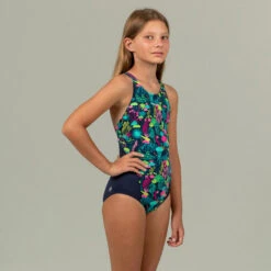 Maillot De Bain Une Pièce De Natation Fille Kamiye Print Alg Bleu / Rose -Nabaiji maillot de bain une piece de natation fille kamiye print alg bleu rose 6