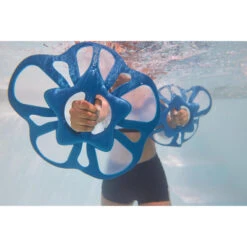 Paire D'haltères Aquatiques Pullpush Flower L Aquagym Blanc Bleu -Nabaiji paire dhalteres aquatiques pullpush flower l aquagym blanc bleu 2