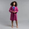 Peignoir De Bain Femme Microfibre Compact Violet -Nabaiji peignoir de bain femme microfibre compact violet
