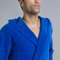 PEIGNOIR DE BAIN HOMME WATER POLO COTON EPAIS BLEU CLAIR 11 PEIGNOIR DE BAIN HOMME WATER POLO COTON EPAIS BLEU CLAIR -Nabaiji peignoir de bain homme water polo coton epais bleu clair 4