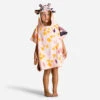 Poncho De Bain Coton Bébé - Girafe Blanc Rose 1 Poncho De Bain Coton Bébé - Girafe Blanc Rose -Nabaiji poncho bebe slash enfant blanc rose avec capuche imprime girafe