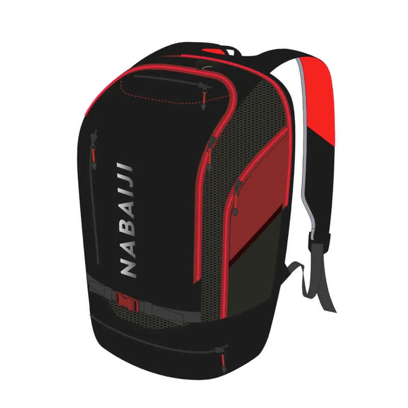 Sac A Dos Natation 40L 900 Noir Rouge 4 Sac A Dos Natation 40L 900 Noir Rouge – Image 2