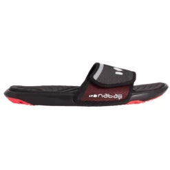 SANDALES NATATION HOMME SLAP 900 SOFT NOIR ROUGE -Nabaiji sandales natation homme slap 900 soft noir rouge 2