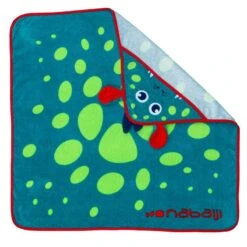 Serviette De Bain Bébé Imprimé Dragon Bleu Vert