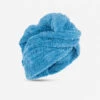 Serviette De Bain Microfibre Douce Pour Cheveux Bleu -Nabaiji serviette de bain microfibre douce pour cheveux bleu