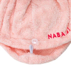 Serviette De Bain Microfibre Douce Pour Cheveux Rose Clair -Nabaiji serviette de bain microfibre douce pour cheveux rose clair 2