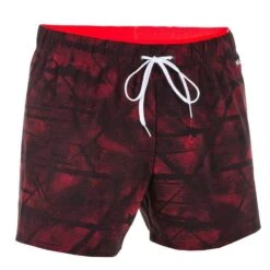 Short De Bain Natation Homme - Swimshort 100 Court - Tex Rouge -Nabaiji short de bain natation homme swimshort 100 court tex rouge 1