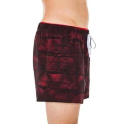 Short De Bain Natation Homme - Swimshort 100 Court - Tex Rouge -Nabaiji short de bain natation homme swimshort 100 court tex rouge 3