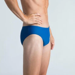 Slip De Bain Natation Homme - Slip 100 Basic - Bleu -Nabaiji slip de bain natation homme slip 100 basic bleu 2