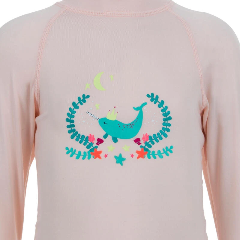 T-shirt Anti UV Bébé Manches Longues Rose 5 T-shirt Anti UV Bébé Manches Longues Rose – Image 3