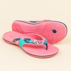 Tongs De Piscine Femme - Tonga 500 - Fern Rose Bleu