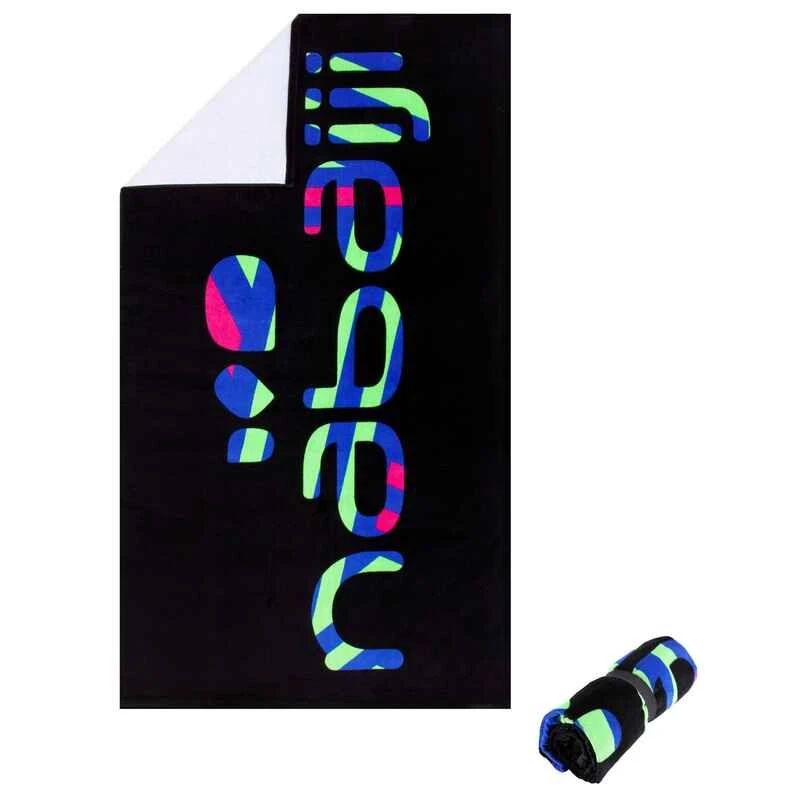 Une Serviette Coton Logo Grafic Noire Taille 90 X 160 Cm 3 Une Serviette Coton Logo Grafic Noire Taille 90 X 160 Cm